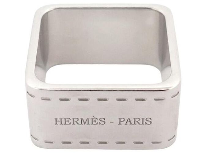 Ring Hermès NUOVO ANELLO PER FULARD QUADRATO HERMES BOLDUC H601463S PALLADIO Argento - vista 3