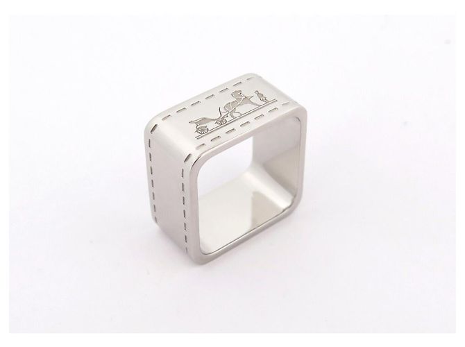 Ring Hermès NUOVO ANELLO PER FULARD QUADRATO HERMES BOLDUC H601463S PALLADIO Argento - vista 6