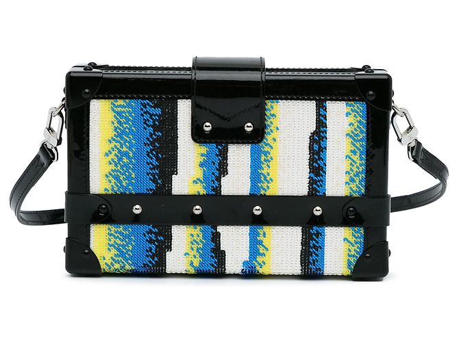 Petite Malle in paillettes Louis Vuitton Nero - vista 4