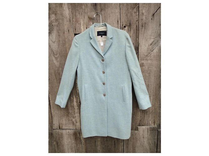 Abrigo Burberry de lana azul - vista 4
