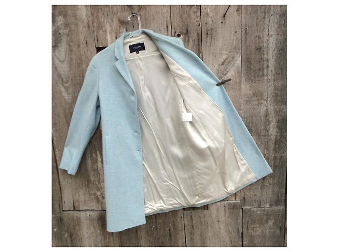 Abrigo Burberry de lana azul - vista 6
