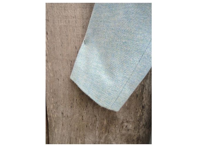 Abrigo Burberry de lana azul - vista 8