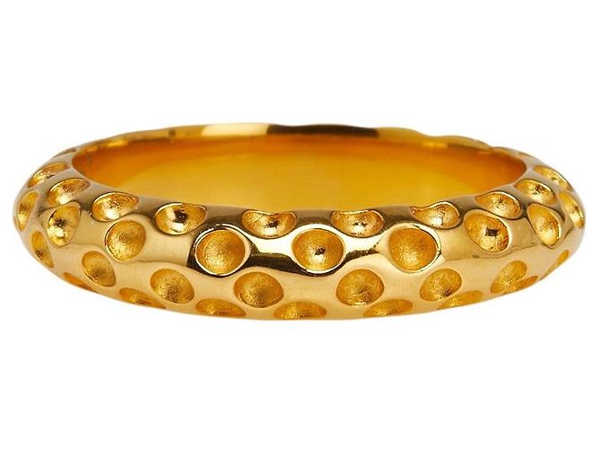 Hermès Schalring mit Punktmuster Golden - Ansicht 2