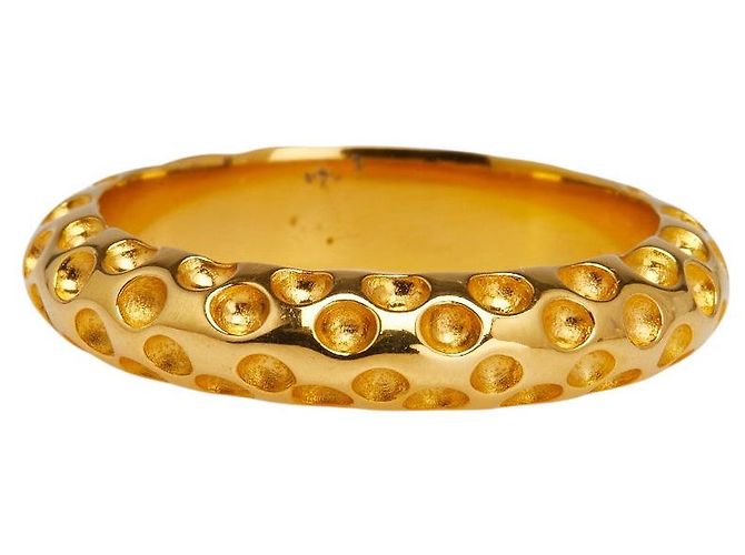 Hermès Schalring mit Punktmuster Golden - Ansicht 3