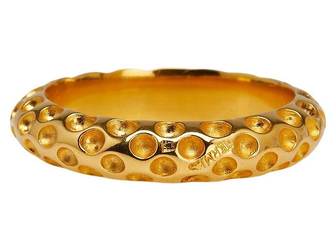 Hermès Schalring mit Punktmuster Golden - Ansicht 4