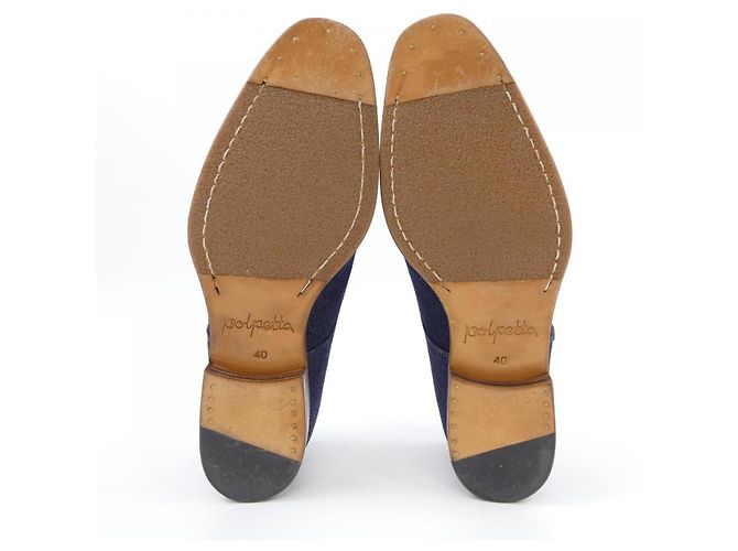 Autre Marque Polpetta Lederschuhe Blau Marineblau - Ansicht 4