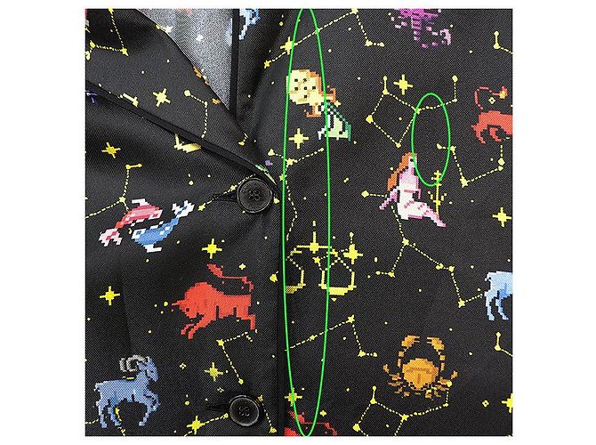 Camisa de seda twill pixel Zodiac Christian Dior Negro - vista 4