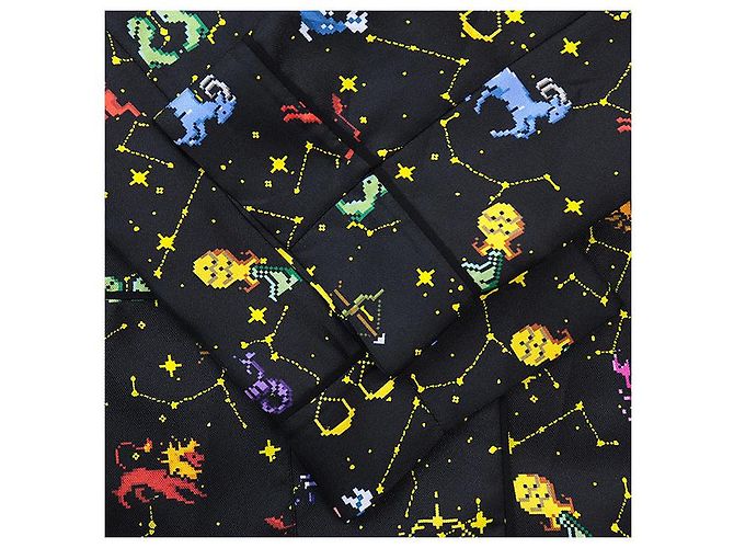 Camisa de seda twill pixel Zodiac Christian Dior Negro - vista 9
