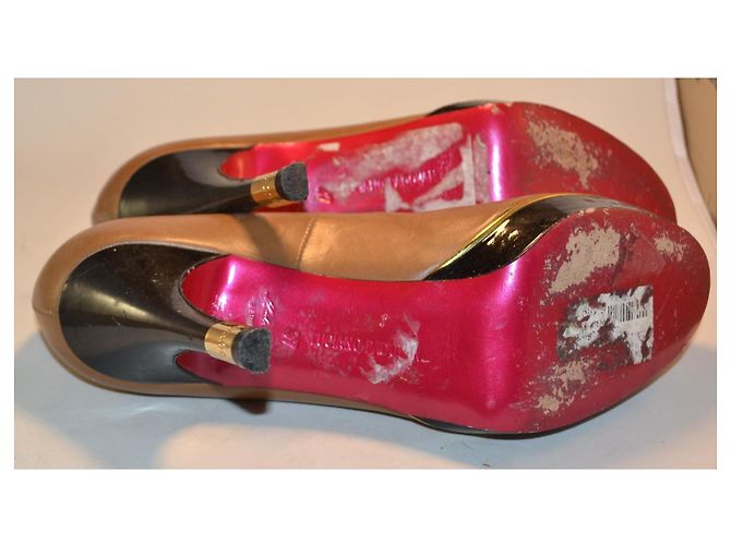 Luciano Padovan Leder Pumps Braun Gold Größe 37 - Ansicht 4