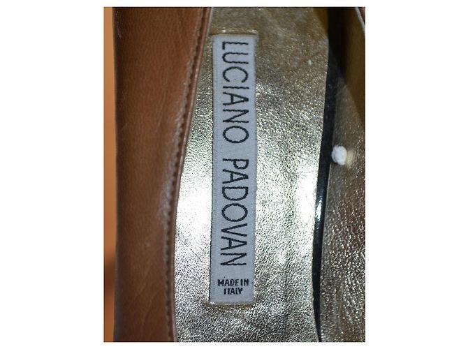 Luciano Padovan Leder Pumps Braun Gold Größe 37 - Ansicht 6