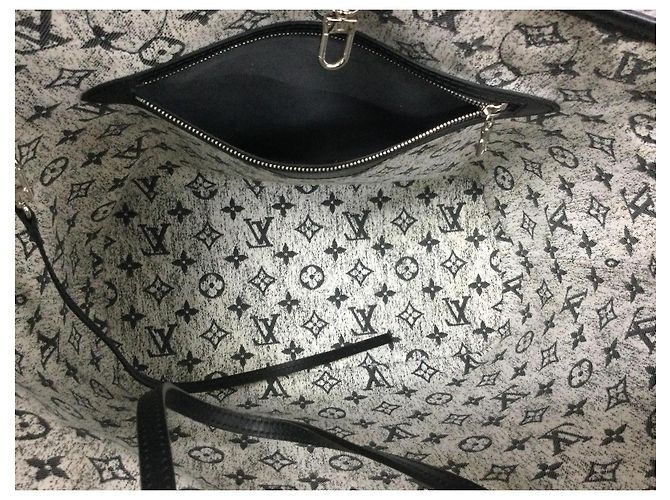 Louis Vuitton Neverfull MM Jaquard Denim Monogram  FullSet Anthrazitgrau - Ansicht 10
