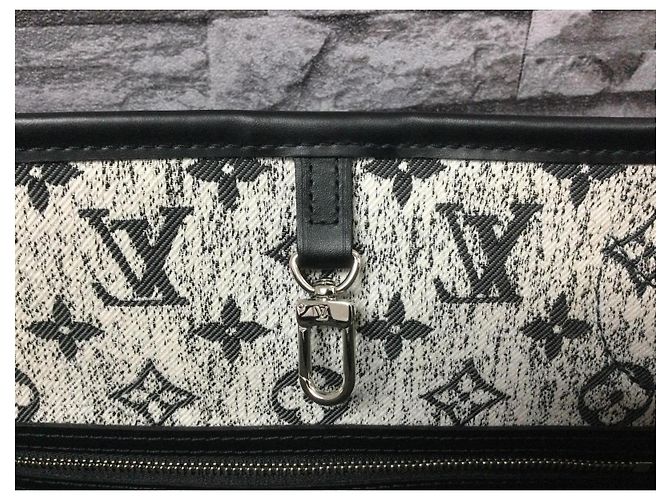 Louis Vuitton Neverfull MM Jaquard Denim Monogram  FullSet Anthrazitgrau - Ansicht 14