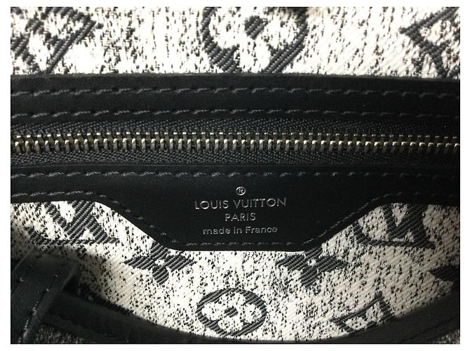 Louis Vuitton Neverfull MM Jaquard Denim Monogram  FullSet Anthrazitgrau - Ansicht 15