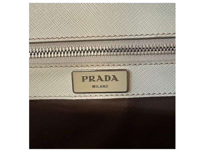 Maletín Prada Saffiano Blanco Beige - vista 10