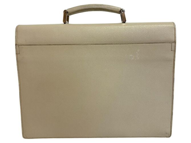 Maletín Prada Saffiano Blanco Beige - vista 2