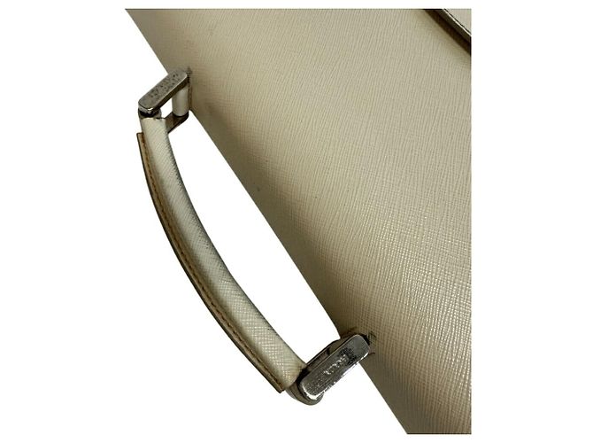 Maletín Prada Saffiano Blanco Beige - vista 3