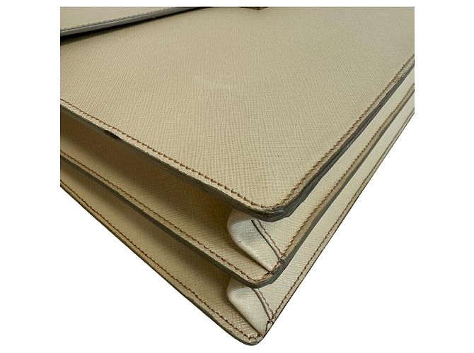 Maletín Prada Saffiano Blanco Beige - vista 4