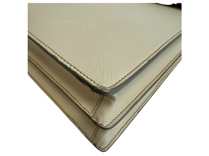 Maletín Prada Saffiano Blanco Beige - vista 5