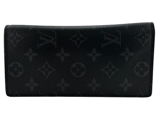 Portafoglio Lungo Brazza Monogram Eclipse di Louis Vuitton Nero - vista 2