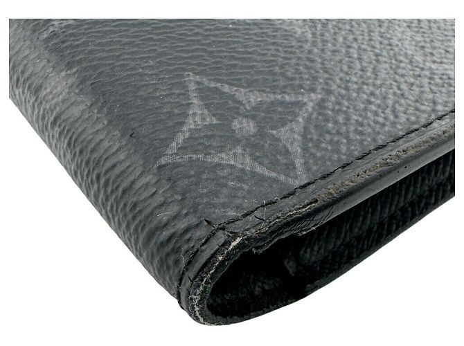 Portafoglio Lungo Brazza Monogram Eclipse di Louis Vuitton Nero - vista 3