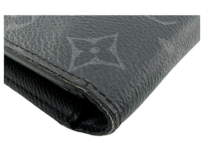 Portafoglio Lungo Brazza Monogram Eclipse di Louis Vuitton Nero - vista 4