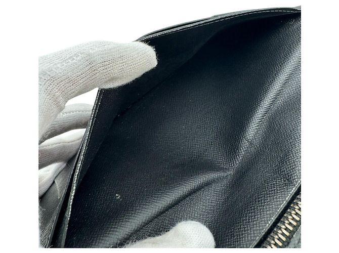 Portafoglio Lungo Brazza Monogram Eclipse di Louis Vuitton Nero - vista 9