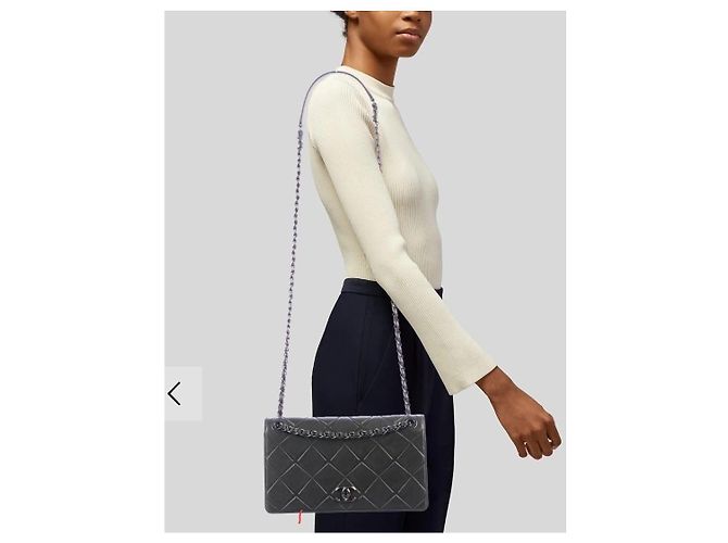 Borsa a tracolla Orient Express in pelle di agnello trapuntata nera CHANEL Nero - vista 13