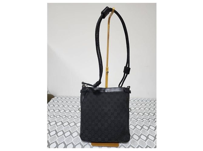 Borsa a Spalla GG Canvas Gucci Nera Nero - vista 2