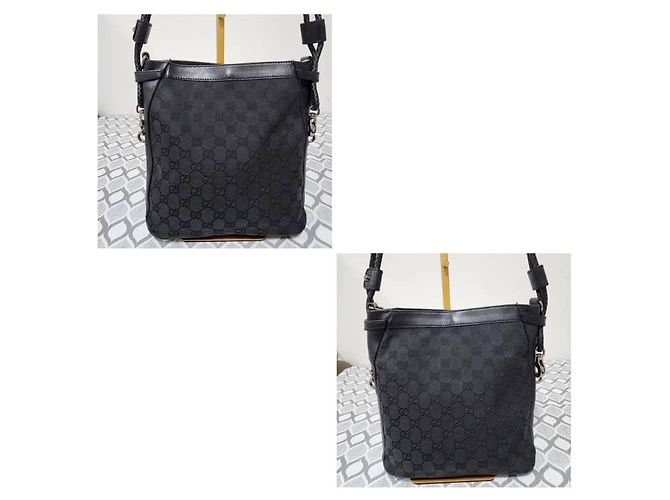 Borsa a Spalla GG Canvas Gucci Nera Nero - vista 5