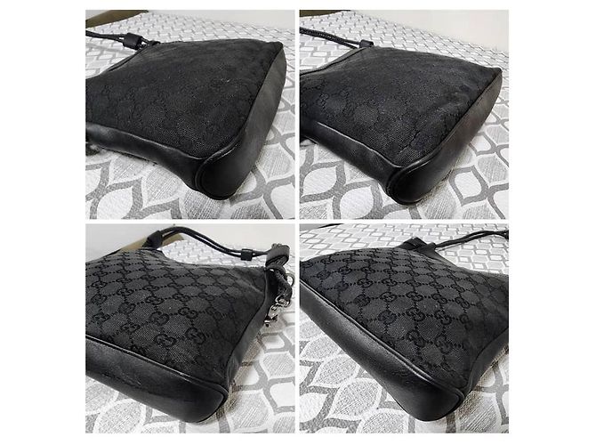 Borsa a Spalla GG Canvas Gucci Nera Nero - vista 8