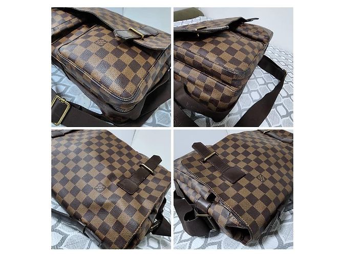 LOUIS VUITTON Borsa Messenger Broadway Damier Ebene Marrone - vista 12