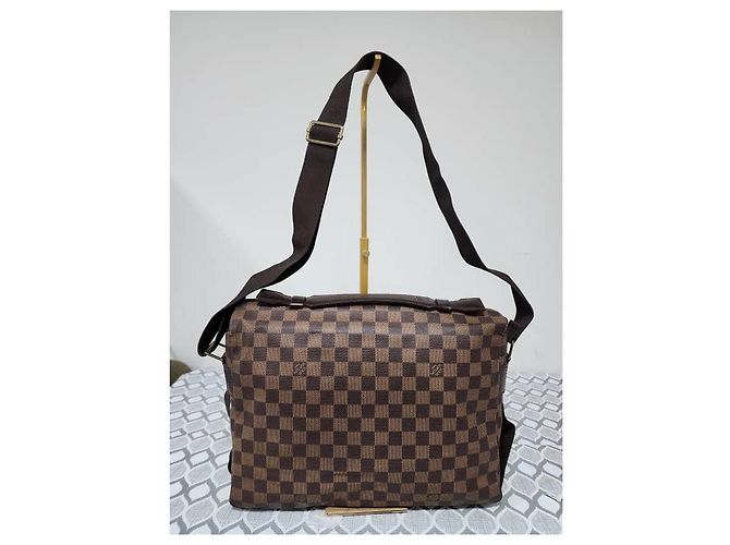LOUIS VUITTON Borsa Messenger Broadway Damier Ebene Marrone - vista 4