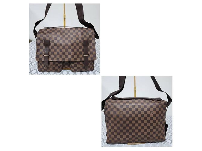 LOUIS VUITTON Borsa Messenger Broadway Damier Ebene Marrone - vista 5