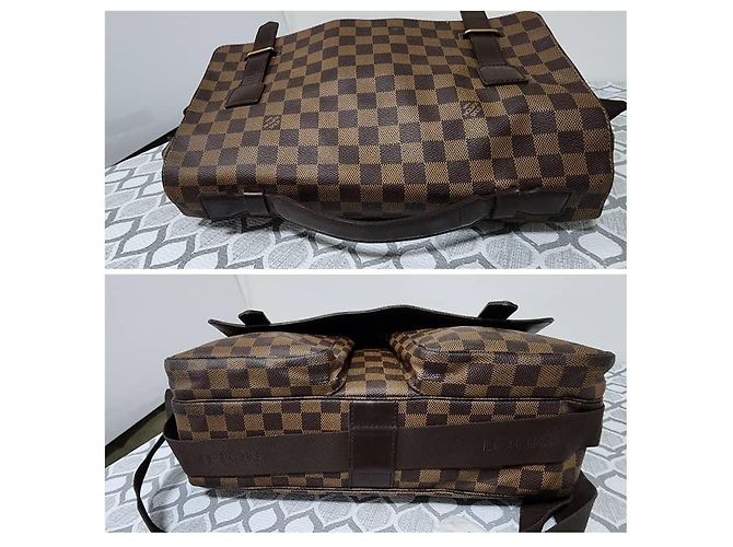 LOUIS VUITTON Borsa Messenger Broadway Damier Ebene Marrone - vista 8