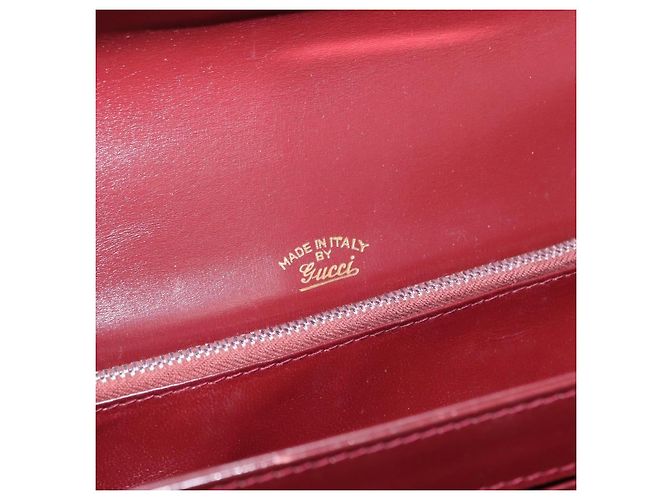 Gucci Vintage Leather Bordò - vista 6