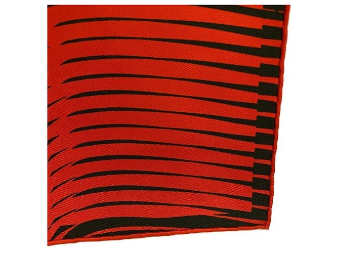 Hermès HERMES Carré 90 H Cinetique Schal Rot - Ansicht 4