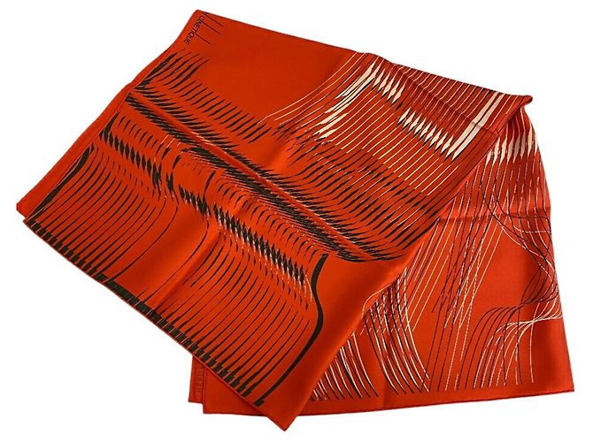 Hermès HERMES Carré 90 H Cinetique Schal Rot - Ansicht 7