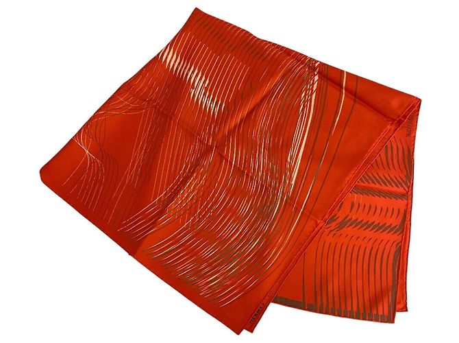 Hermès HERMES Carré 90 H Cinetique Schal Rot - Ansicht 8