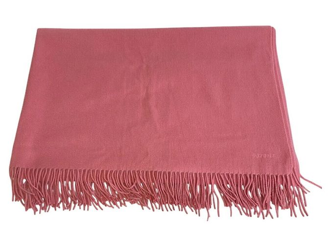 Xale de cashmere rosa Hermès - vista 2