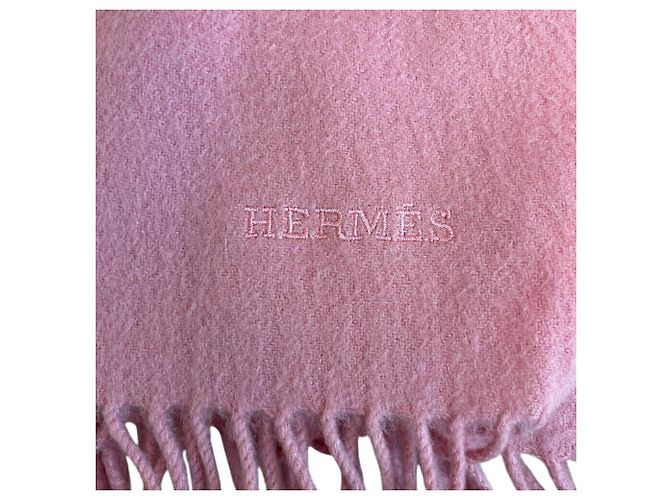Xale de cashmere rosa Hermès - vista 5