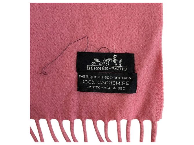Xale de cashmere rosa Hermès - vista 7