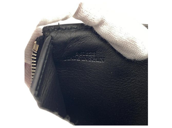 Cartera tri-fold de lino Anagram Loewe Negro - vista 11
