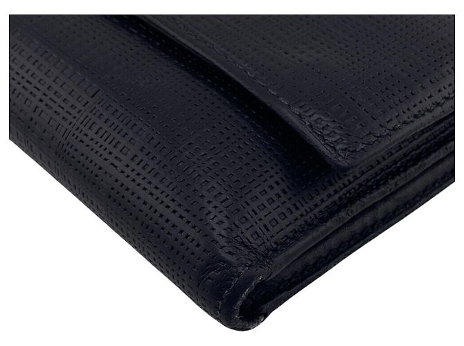 Cartera tri-fold de lino Anagram Loewe Negro - vista 3