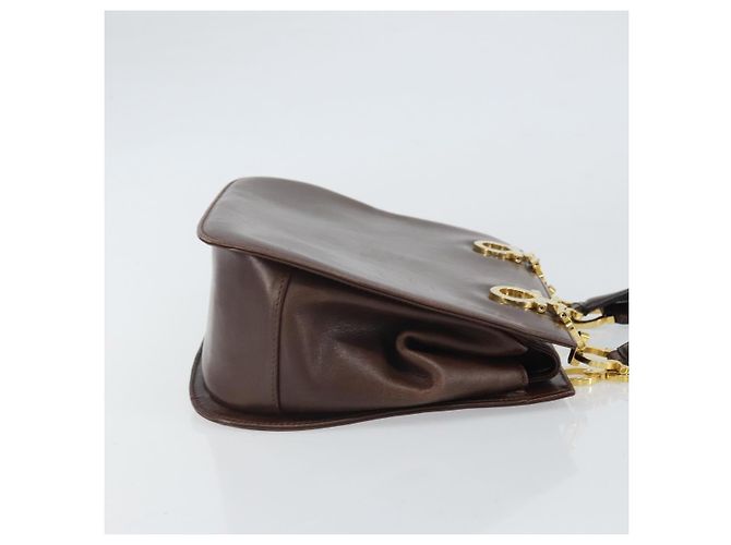 Borsa Gancini in pelle Salvatore Ferragamo Marrone - vista 3