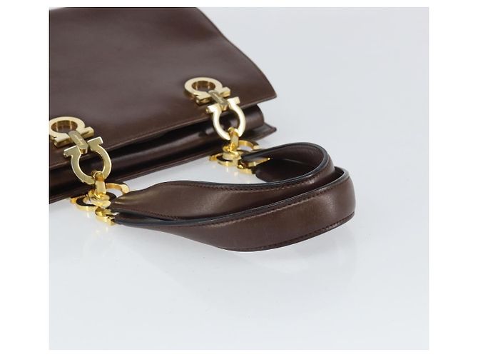 Borsa Gancini in pelle Salvatore Ferragamo Marrone - vista 7