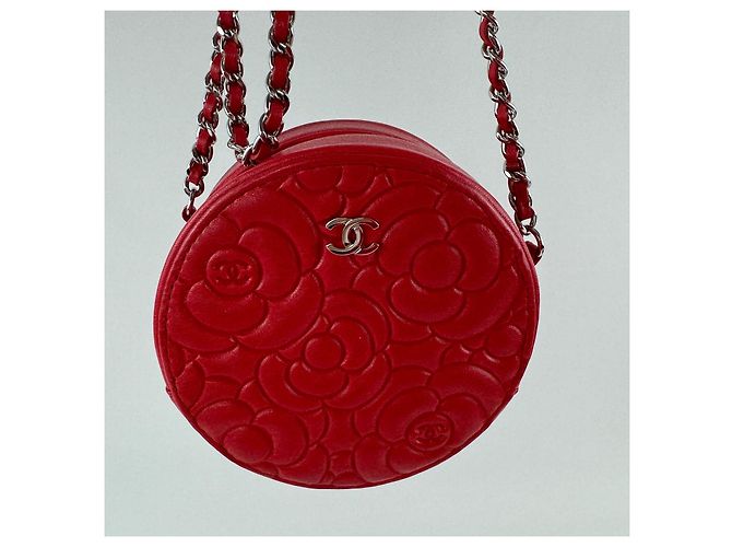Borsa rotonda camelia Chanel Rosso - vista 13