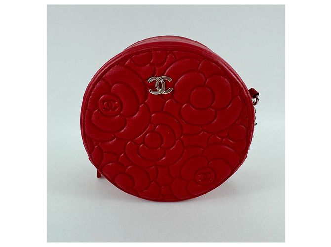 Borsa rotonda camelia Chanel Rosso - vista 14