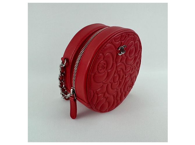 Borsa rotonda camelia Chanel Rosso - vista 17