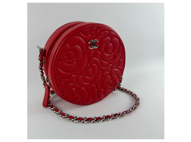 Borsa rotonda camelia Chanel Rosso - vista 6