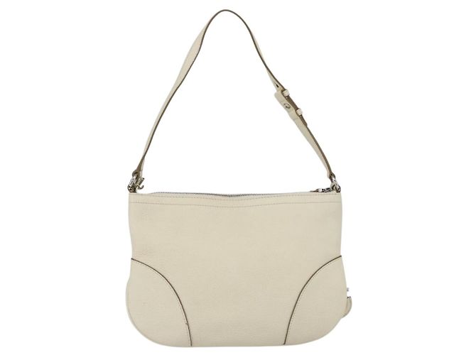 Borsa a Spalla Gancini in Pelle Salvatore Ferragamo Bianco - vista 2